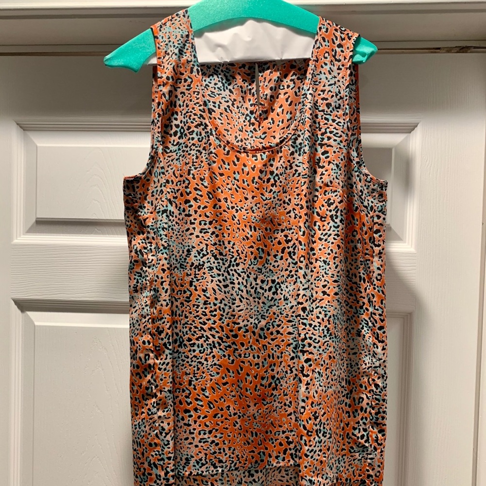 Sleeveless Animal Print Blouse